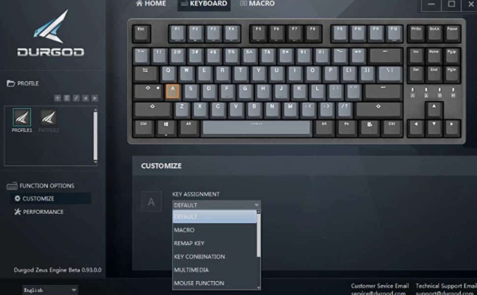 customize Durgod K320 TKL keyboard software